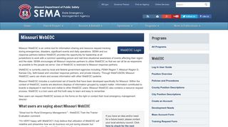 WebEOC | SEMA - Missouri State Emergency Management Agency