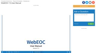 WebEOC 7.5 User Manual | manualzz.com