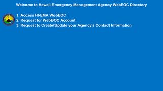 Hawaii Emergency Management Agency Main Directory