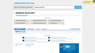 webeoc.bcfs.net at WI. WebEOC 8.3 Login - Website Informer