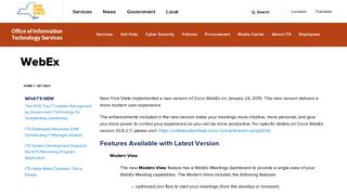 WebEx | New York State Office of Information Technology Services