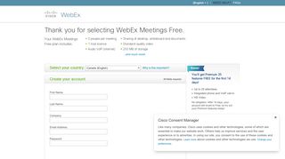 Sign up for Cisco WebEx Meetings Free | WebEx