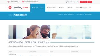 Webex Demo | MeetingZone