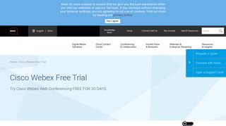 Cisco Webex Free Trial | West UC