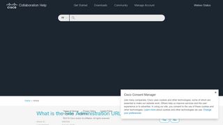 What is the Site Administration URL? - Collaboration Help - Cisco