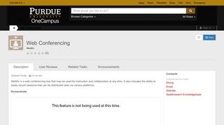 Web Conferencing (WebEx) - OneCampus - Purdue University
