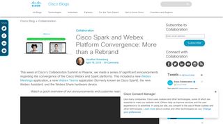 Cisco Spark and Webex Platform Convergence: More than a Rebrand