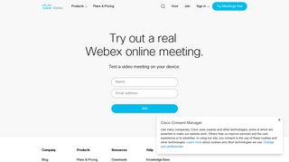 Test a WebEx meeting.