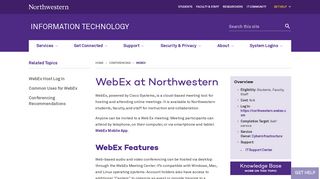 WebEx at Northwestern: Information Technology - Northwestern ...