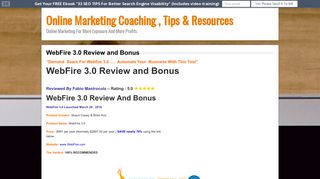 WebFire 3.0 Review and Bonus - Best Online Marketing Tools
