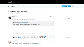 Member login system - General - Webflow Forums