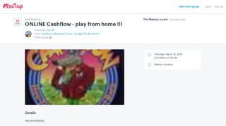 ONLINE Cashflow - play from home !!! | Meetup