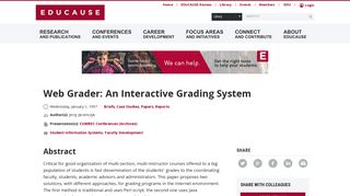 Web Grader: An Interactive Grading System | EDUCAUSE
