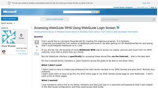 Accessing WebGuide WHS Using WebGuide Login Screen - Microsoft