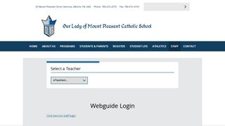 E Teacher Pages | Our Lady of Mount Pleasant Catholic School