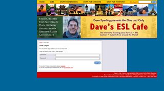 Dave's ESL Cafe's Web Guide!: User Login