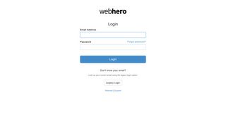 WebHero Control Panel - Login