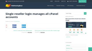 Single reseller login manages all cPanel accounts - WebHostingBuzz ...