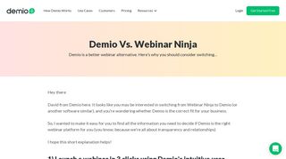 Compare Webinar Ninja - Demio