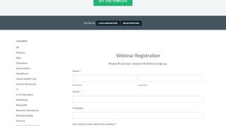 Webinar Registration Form Template | Formstack