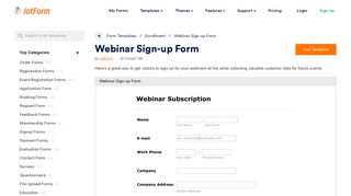 Webinar Sign-up Form Template | JotForm