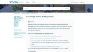 Scheduling a Webinar with Registration – Zoom Help Center