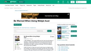 Be Warned When Using Webjet Aust - Australia Forum - TripAdvisor