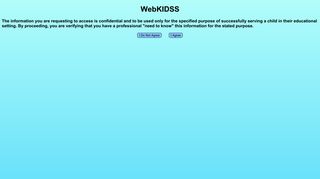 WebKIDSS Logon