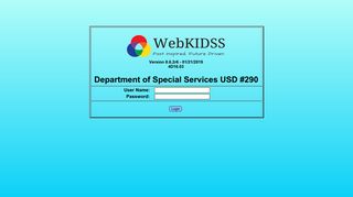 WebKIDSS Login - Ottawa USD 290
