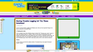 Having Trouble Logging In? Try These Solutions! | WKN: Webkinz Newz