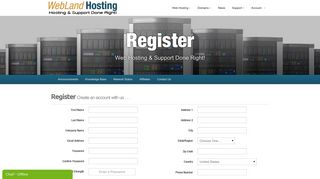 Register - WebLand Hosting