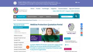 Webline Protection - Quotation Portal for Financial Services | Synaptic ...