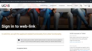 Sign in to web-link | Undergraduate, Postgraduate, Conservatoires ...