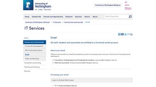 Email - The University of Nottingham - Malaysia Campus