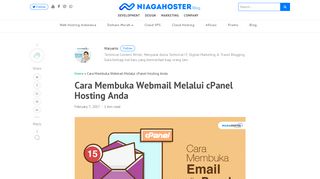 Cara Membuka Webmail Melalui cPanel Hosting Anda - Niagahoster