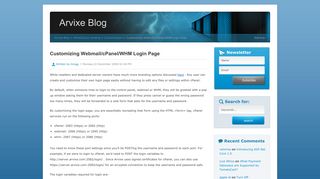 Customizing Webmail/cPanel/WHM Login Page | Arvixe Blog