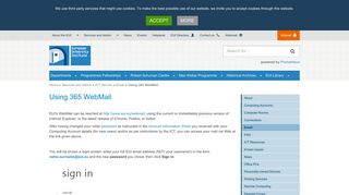 Using 365 WebMail • European University Institute