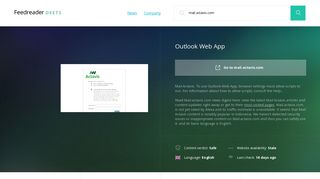 Get Mail.actavis.com news - Outlook Web App - Deets Feedreader