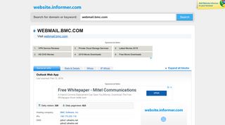 webmail.bmc.com at WI. Outlook Web App - Website Informer