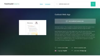 Get Webmail.caesars.com news - Outlook Web App - Deets Feedreader