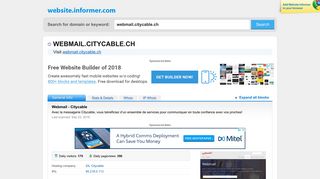 webmail.citycable.ch at WI. Webmail - Citycable - Website Informer