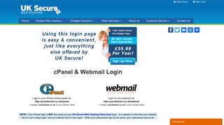 cPanel Webmail Login - UK Secure Web Hosting