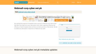 Web Mail Corp Cyber (Webmail-corp.cyber.net.pk) - CyberMail - Login ...