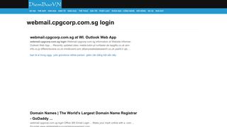 webmail.cpgcorp.com.sg login - diembaovn.info