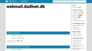 IPAddress.com: Outlook Web App - webmail.dadlnet.dk