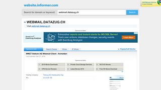 webmail.datazug.ch at WI. WWZ Telekom AG Webmail Client ...