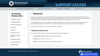 Webmail | Support Documentation - Demosphere
