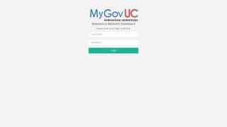 MyGovUC Dashboard | Login