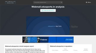 Webmail Edusports. More on webmail.edusports.in.
