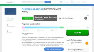 Access webmail.egs.com.br. Something went wrong